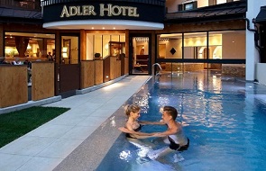 FLASH SALE NELLE DOLOMITI: CAMERA A SORPRESA. € 139 a notte a persona in mezza pensione, stanza a sorpresa! Spa ADLER, piscina ''Dolomiti Vital Pool'' interna/esterna, mondo delle saune..